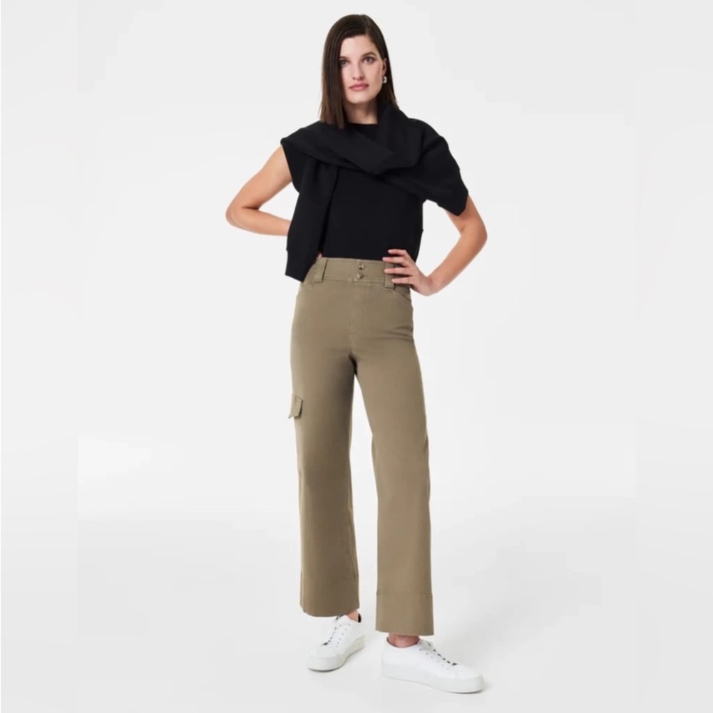 🌻 SPANX 20686 Stretch Twill Cropped Trouser Tuscan Olive